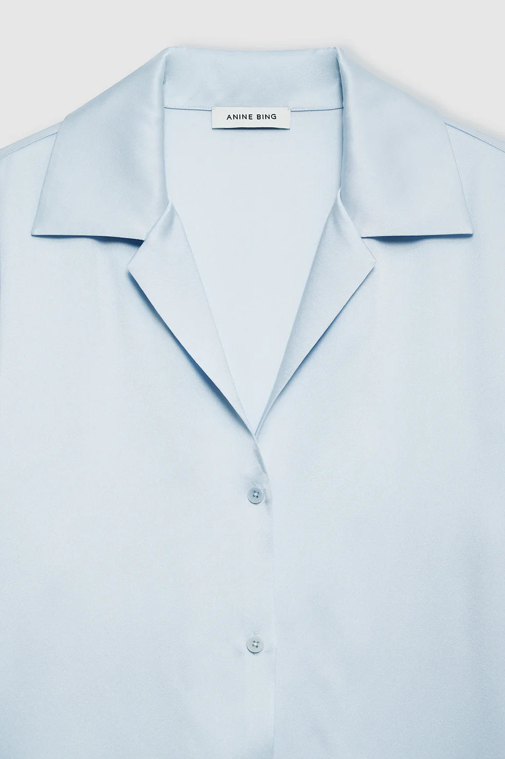 BETHANY SILK SHIRT - PALE BLUE - ANINE BING