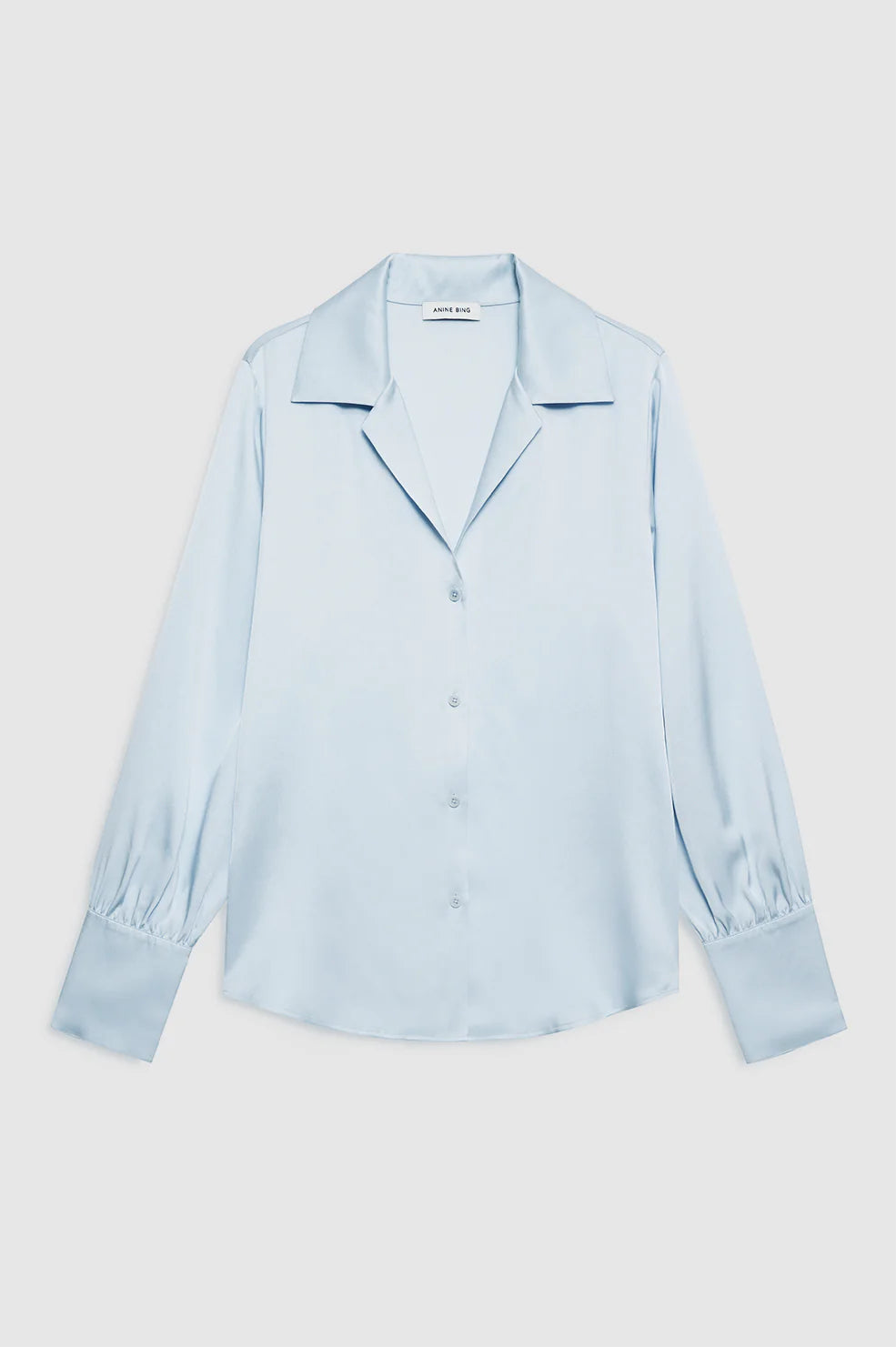 BETHANY SILK SHIRT - PALE BLUE - ANINE BING