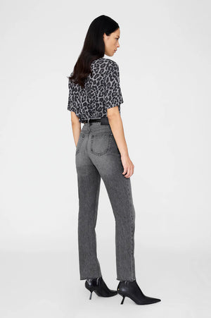COHEN TEE - GREY LEOPARD - ANINE BING