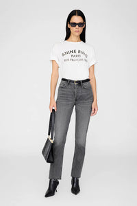 COHEN TEE PARIS STENCIL - IVORY - ANINE BING