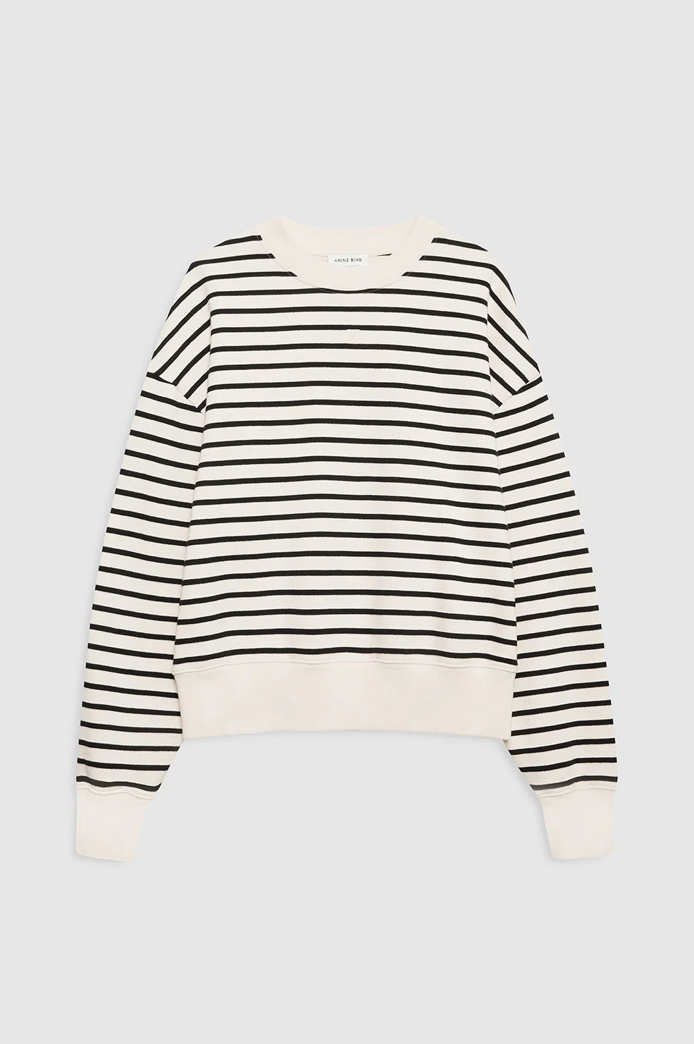 DEAN SWEATSHIRT - BLACK STRIPE FRENCH TERRY - ANINE BING