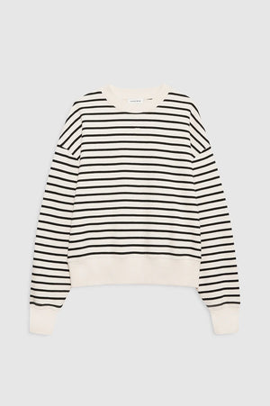 DEAN SWEATSHIRT - BLACK STRIPE FRENCH TERRY - ANINE BING