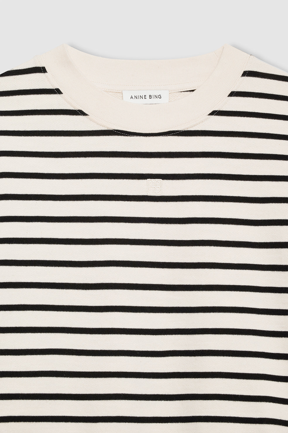 DEAN SWEATSHIRT - BLACK STRIPE FRENCH TERRY - ANINE BING