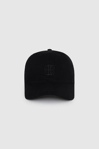 JEREMY BASEBALL CAP FRAMED MONOGRAM - BLACK - ANINE BING