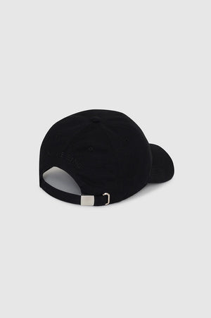 JEREMY BASEBALL CAP FRAMED MONOGRAM - BLACK - ANINE BING