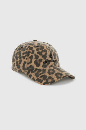 JEREMY BASEBALL CAP -  BLACK AND BROWN LEOPARD - ANINE BING