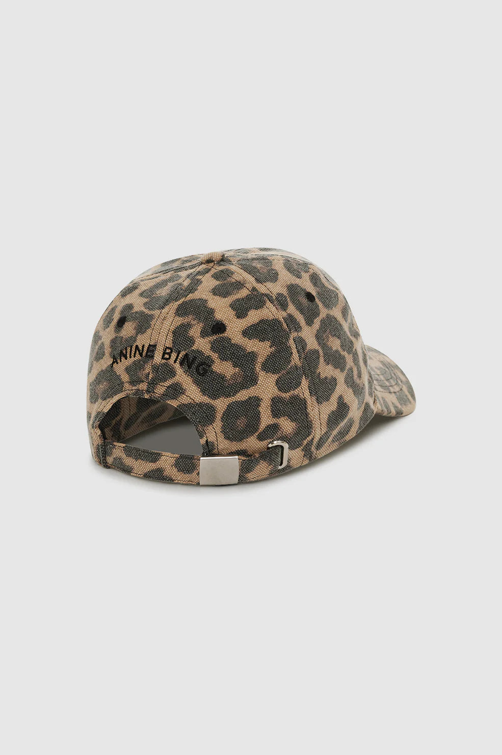 JEREMY BASEBALL CAP -  BLACK AND BROWN LEOPARD - ANINE BING