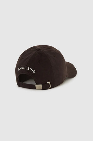 JEREMY BASEBALL CAP AB - DEEP BROWN - ANINE BING