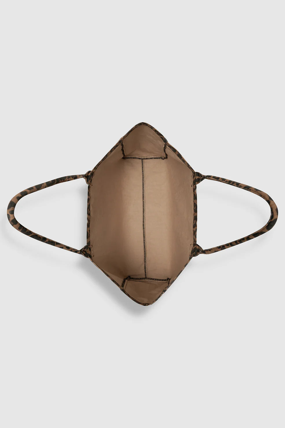 LEO CANVAS TOTE - BLACK AND BROWN LEOPARD  - ANINE BING