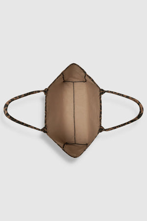 LEO CANVAS TOTE - BLACK AND BROWN LEOPARD  - ANINE BING