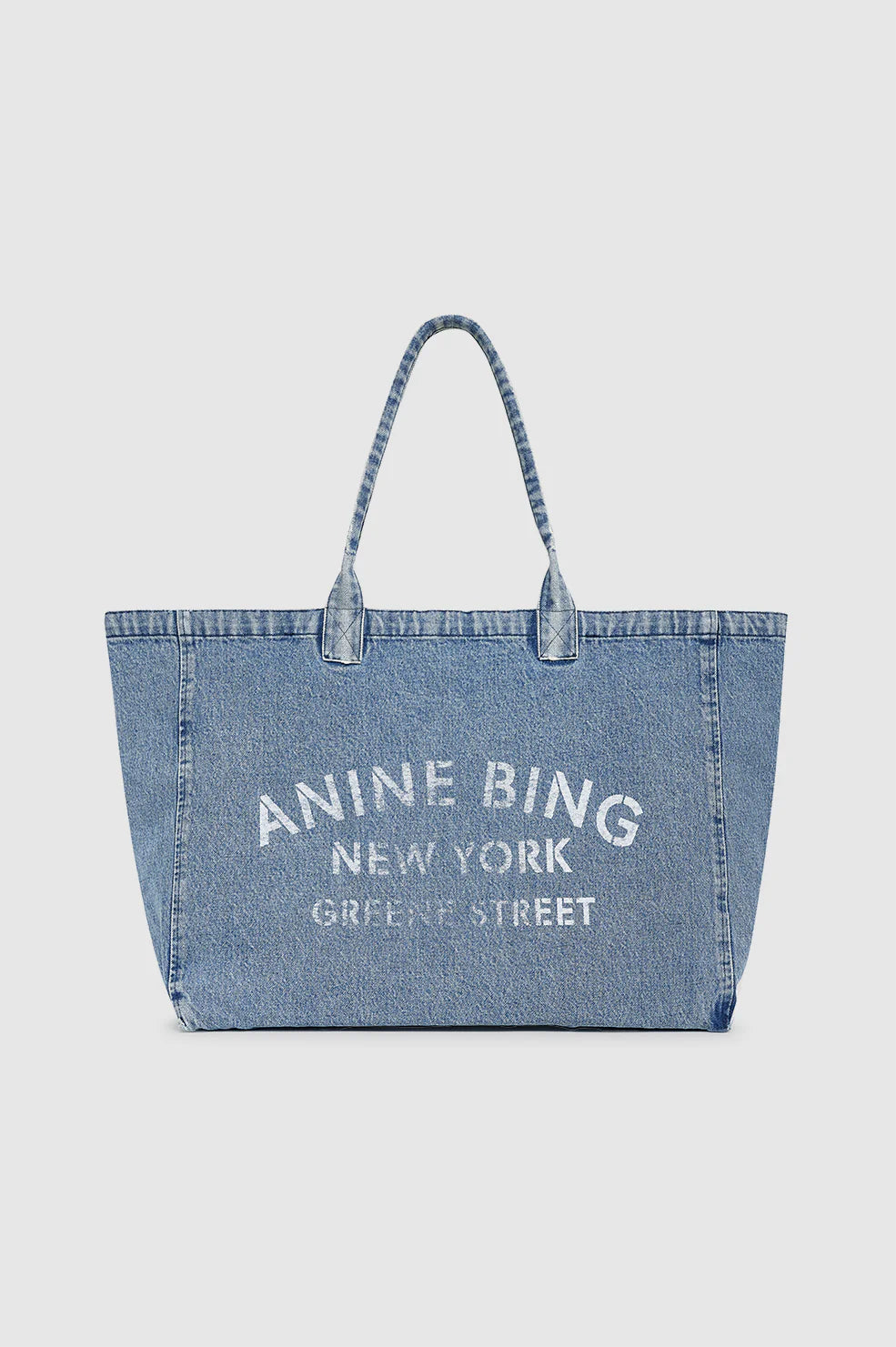 LEO DENIM TOTE - SHADOW BLUE - ANINE BING