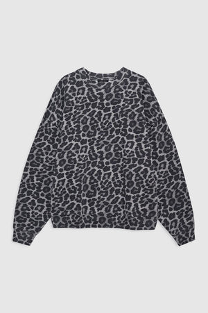 MILES SWEATSHIRT - GREY LEOPARD - ANINE BING