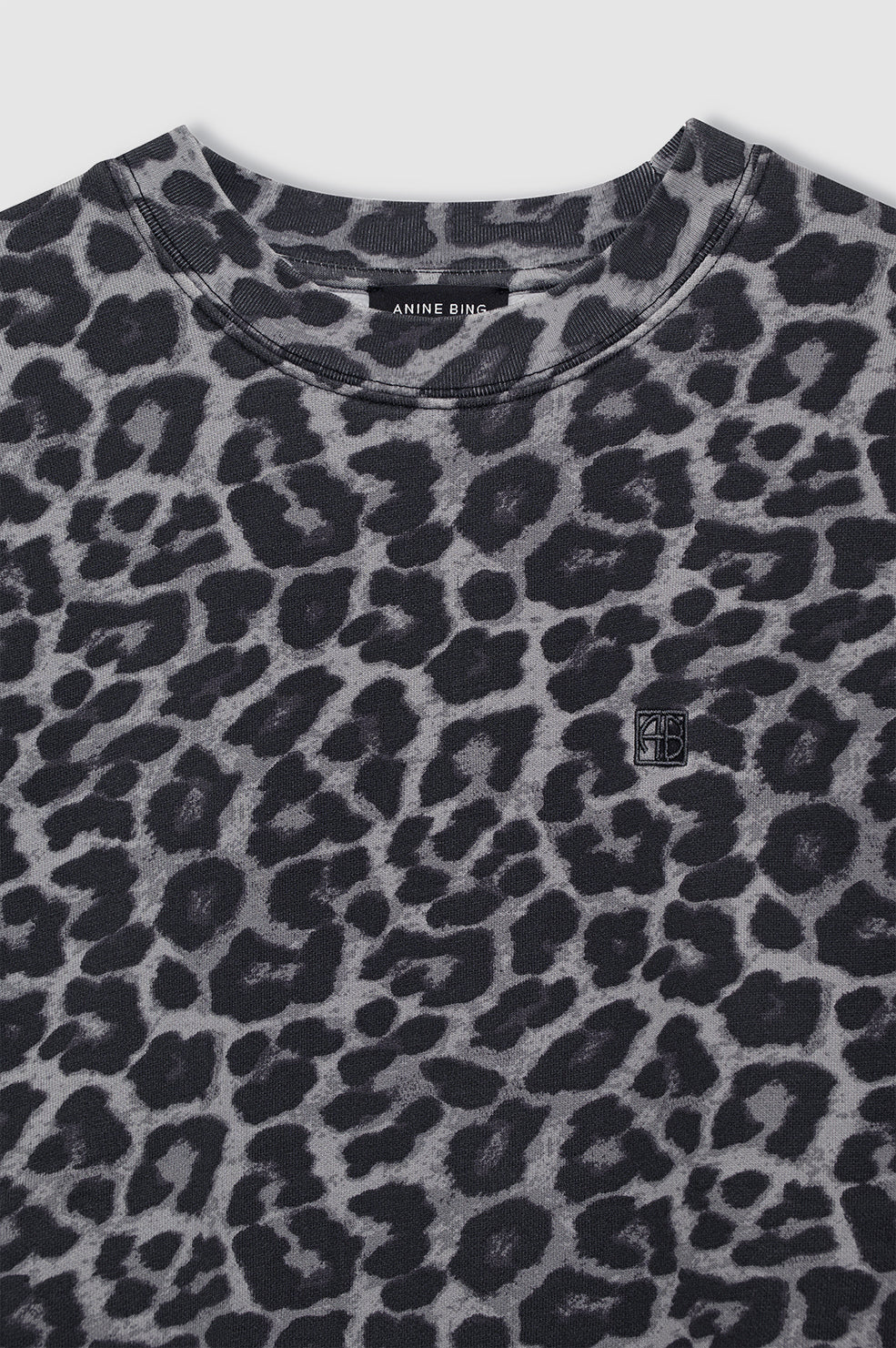 MILES SWEATSHIRT - GREY LEOPARD - ANINE BING