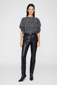 MILES SWEATSHIRT - GREY LEOPARD - ANINE BING