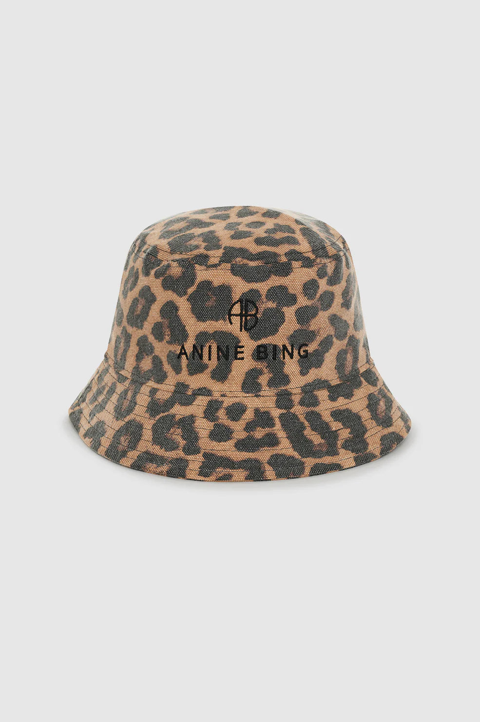 NICKS BUCKET HAT -  BLACK AND BROWN LEOPARD - ANINE BING