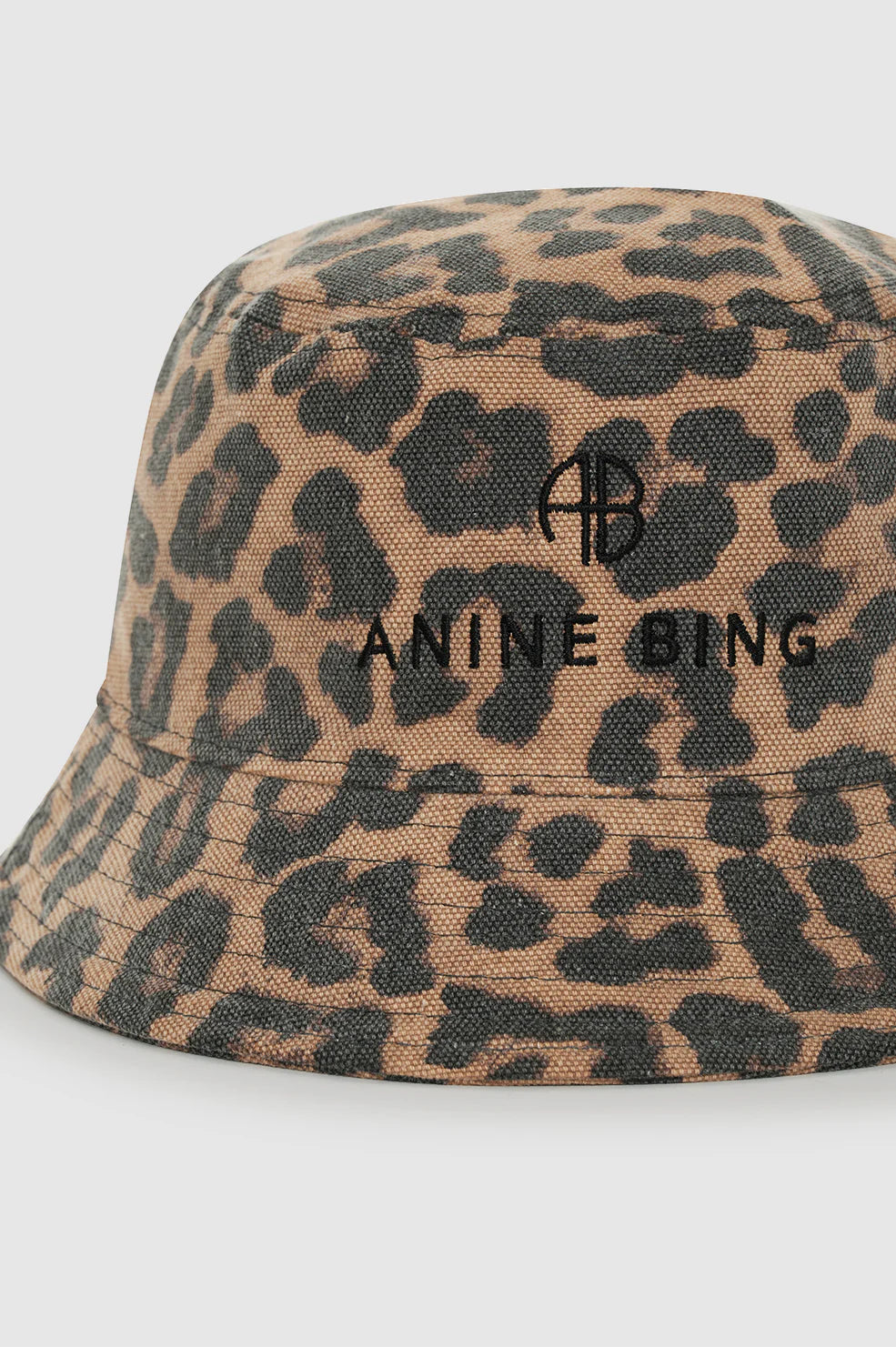 NICKS BUCKET HAT -  BLACK AND BROWN LEOPARD - ANINE BING
