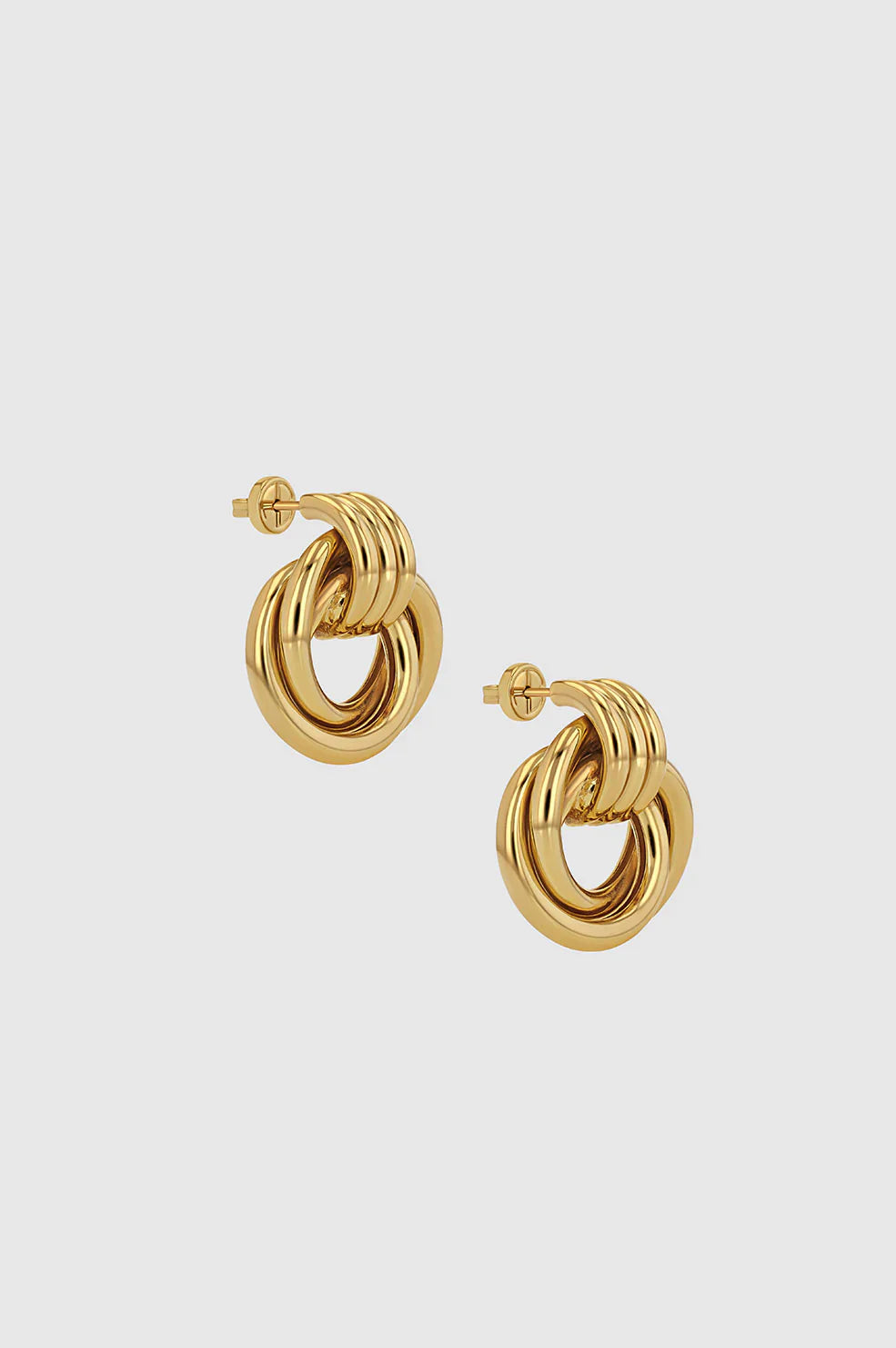 TRIPLE KNOT EARRINGS - GOLD - ANINE BING