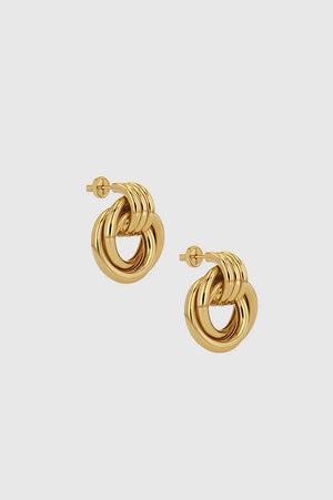 TRIPLE KNOT EARRINGS - GOLD - ANINE BING