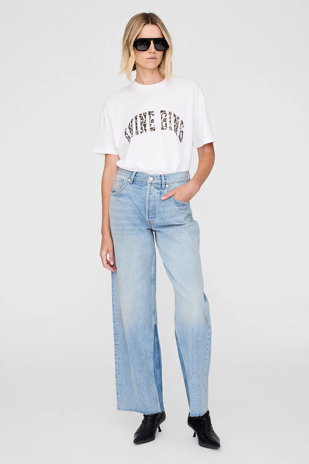 WALKER TEE ANINE BING LEOPARD - IVORY - ANINE BING