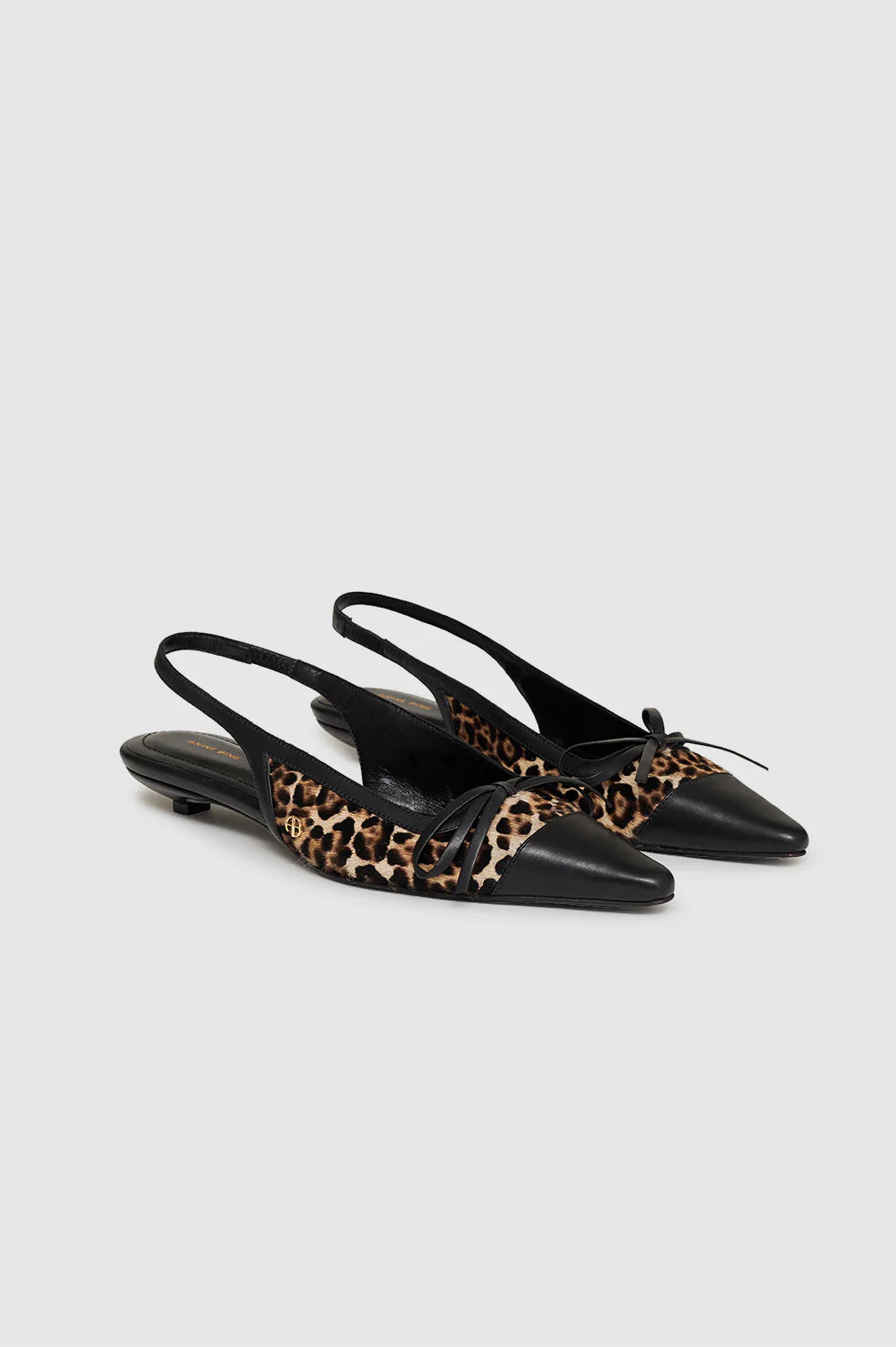 ZOE SLINGBACK HEELS - LEOPARD CALF HAIR - ANINE BING