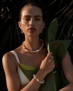 JASMINA NECKLACE - GOLD - AMBER SCEATS
