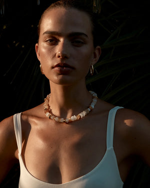 JASMINA NECKLACE - GOLD - AMBER SCEATS