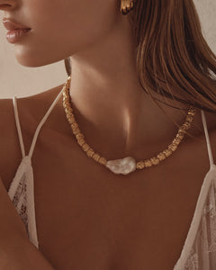 STEVIE NECKLACE - GOLD - AMBER SCEATS