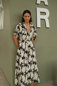 MEMENTO DRESS - MADAGASCAR PALMS - PALM NOOSA