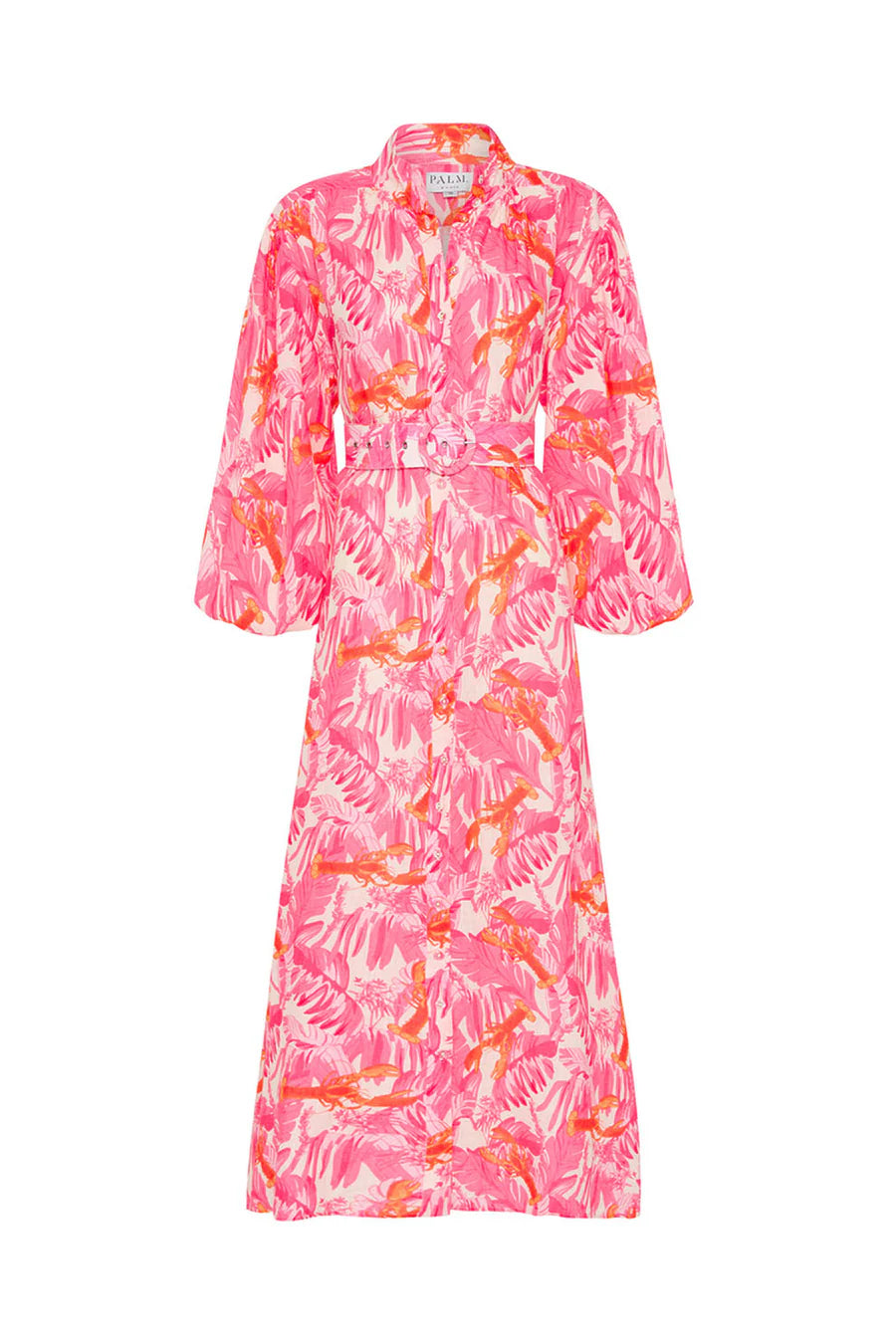 NODDY DRESS - PINK LOBSTER - PALM NOOSA