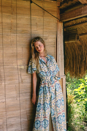 CARLA DRESS - LAGOONA TILE - PALM NOOSA