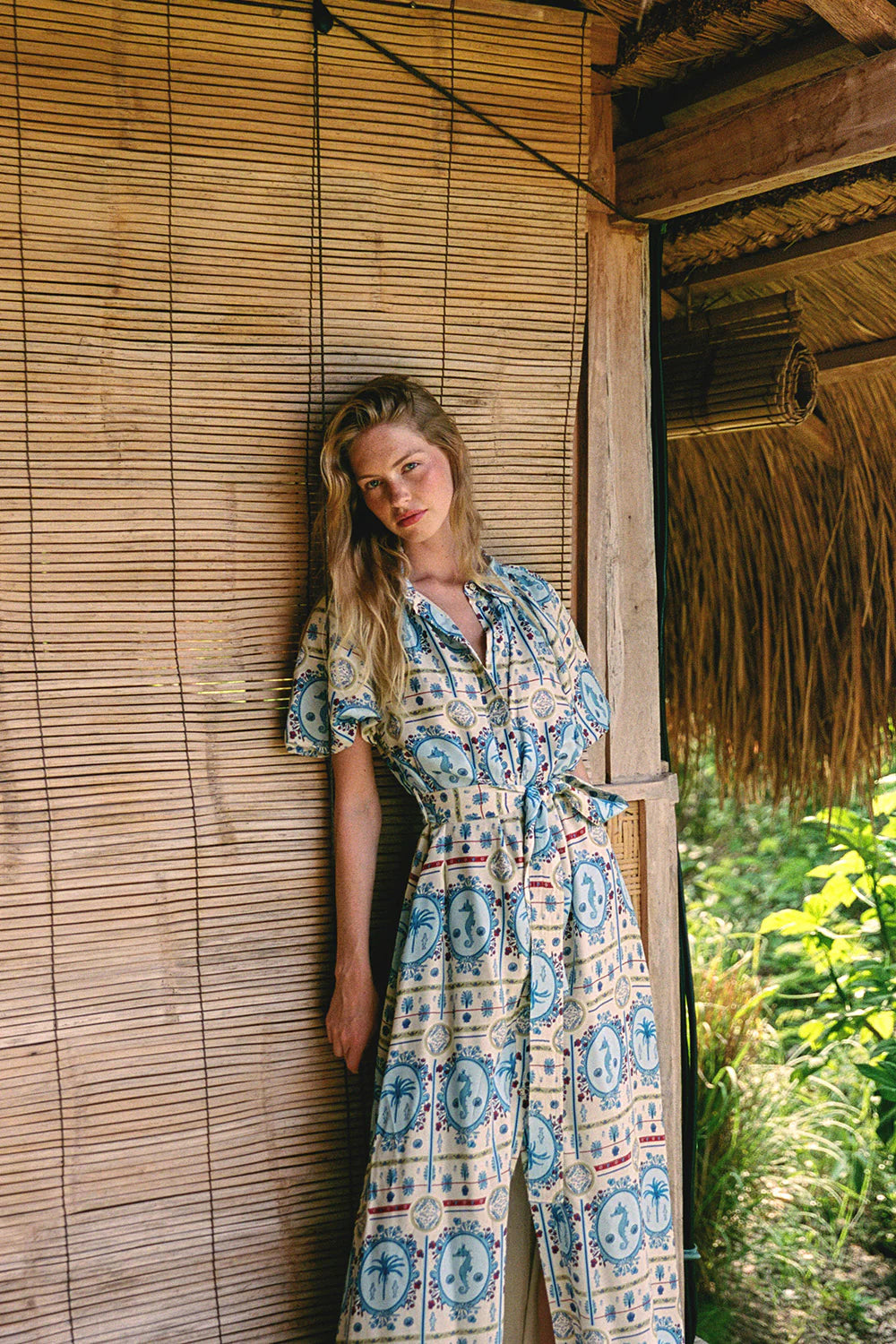 CARLA DRESS - LAGOONA TILE - PALM NOOSA