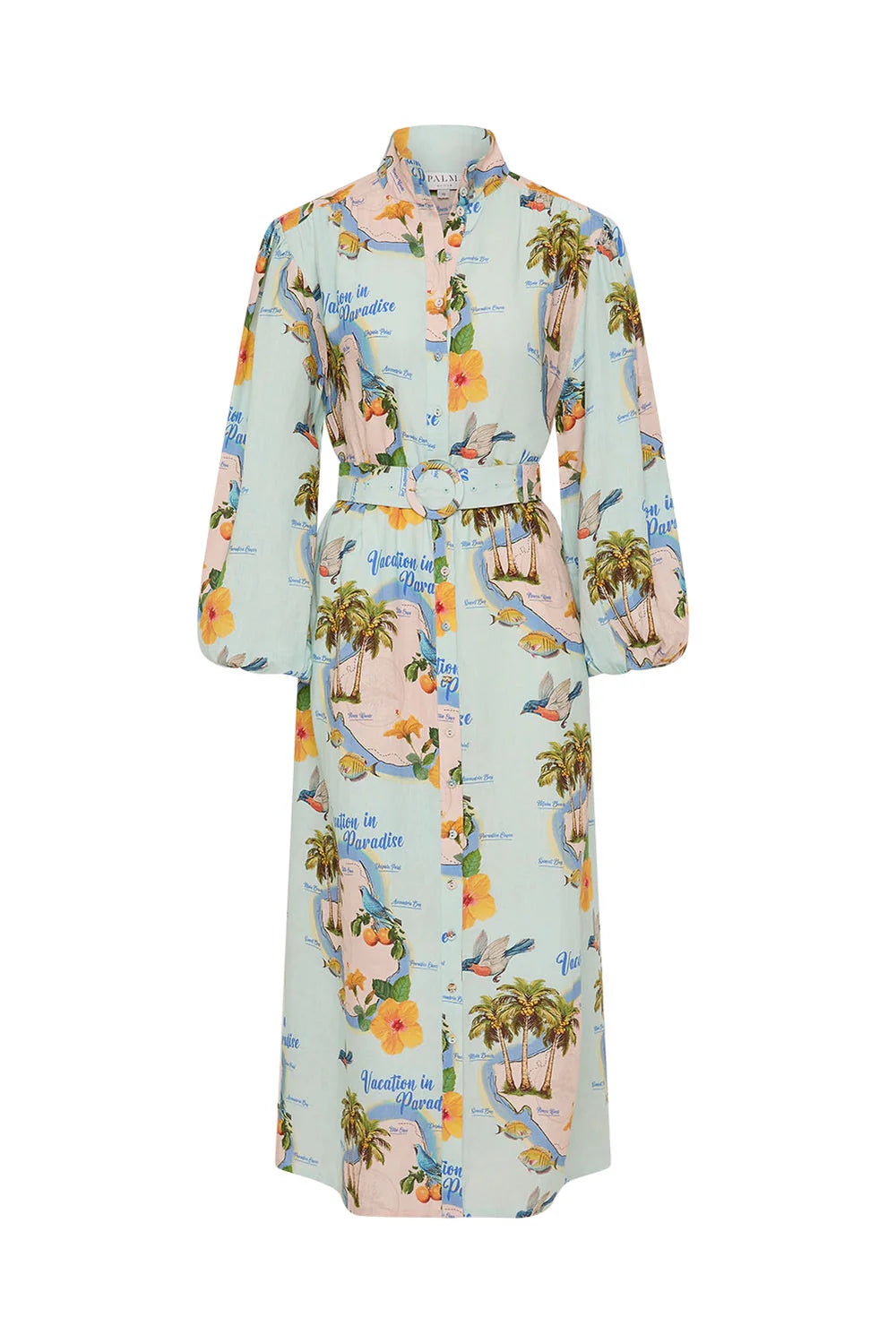 NODDY DRESS - PALM PARADISE - PALM NOOSA