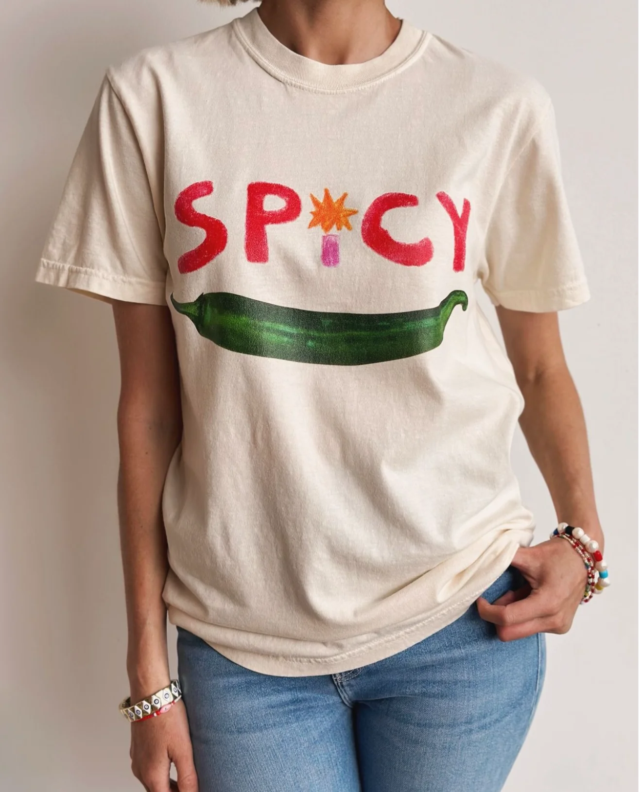 SPICY T-SHIRT - IVORY - MAKU