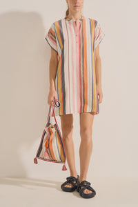 ATHENA TUNIC DRESS - AMORGOS STRIPE - ILIO NEMA