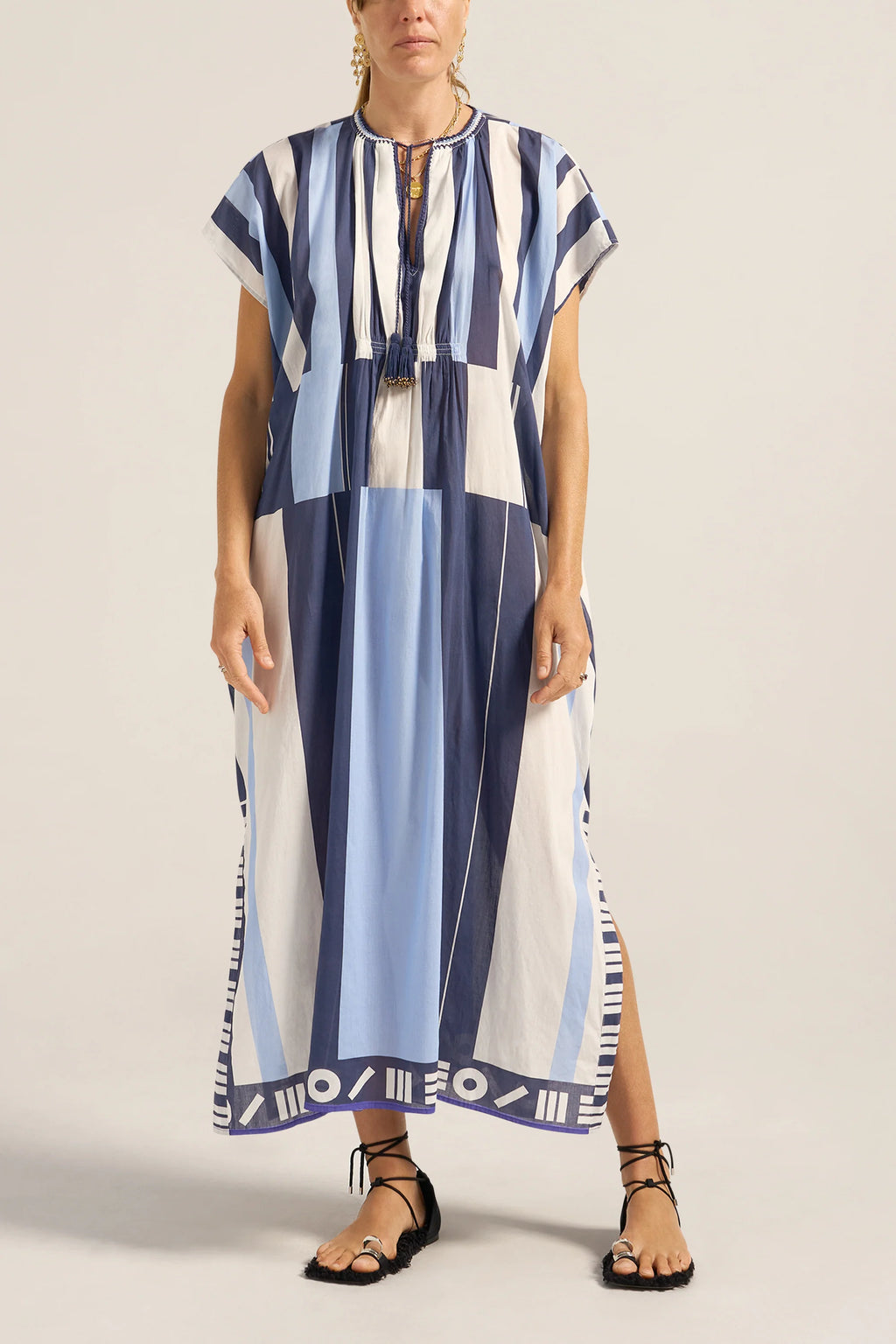 THADDEUS CAFTAN - BLUE SARONG - ILIO NEMA