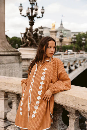 BELLO SWIRL CUPIO SHIRT DRESS -  KINGA CSILLA