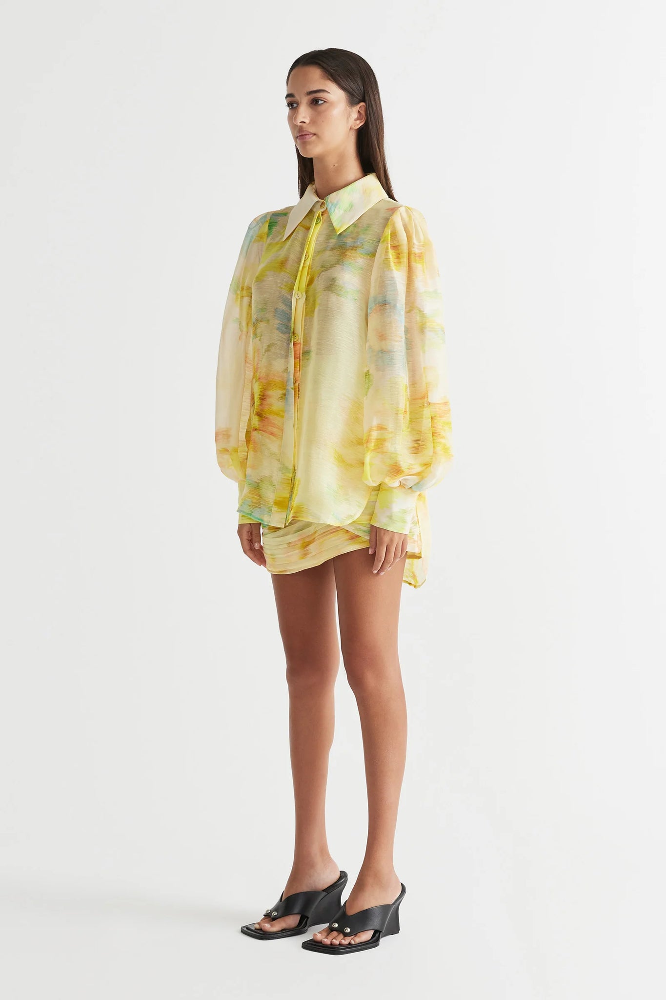 ILLUMINATE BALLOON SLEEVE BLOUSE - ZEST - ANTIPODEAN