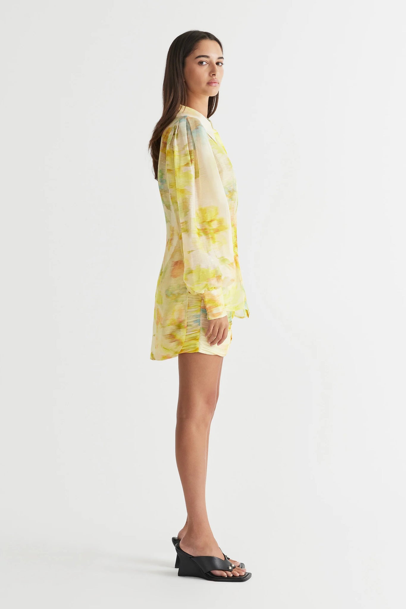 ILLUMINATE BALLOON SLEEVE BLOUSE - ZEST - ANTIPODEAN