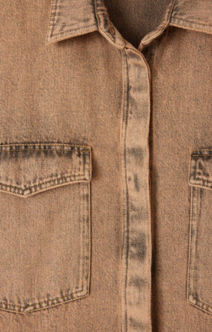 BLINO6D  BLINEWOOD SHIRT - NUDE OVERDYED - AMERICAN VINTAGE