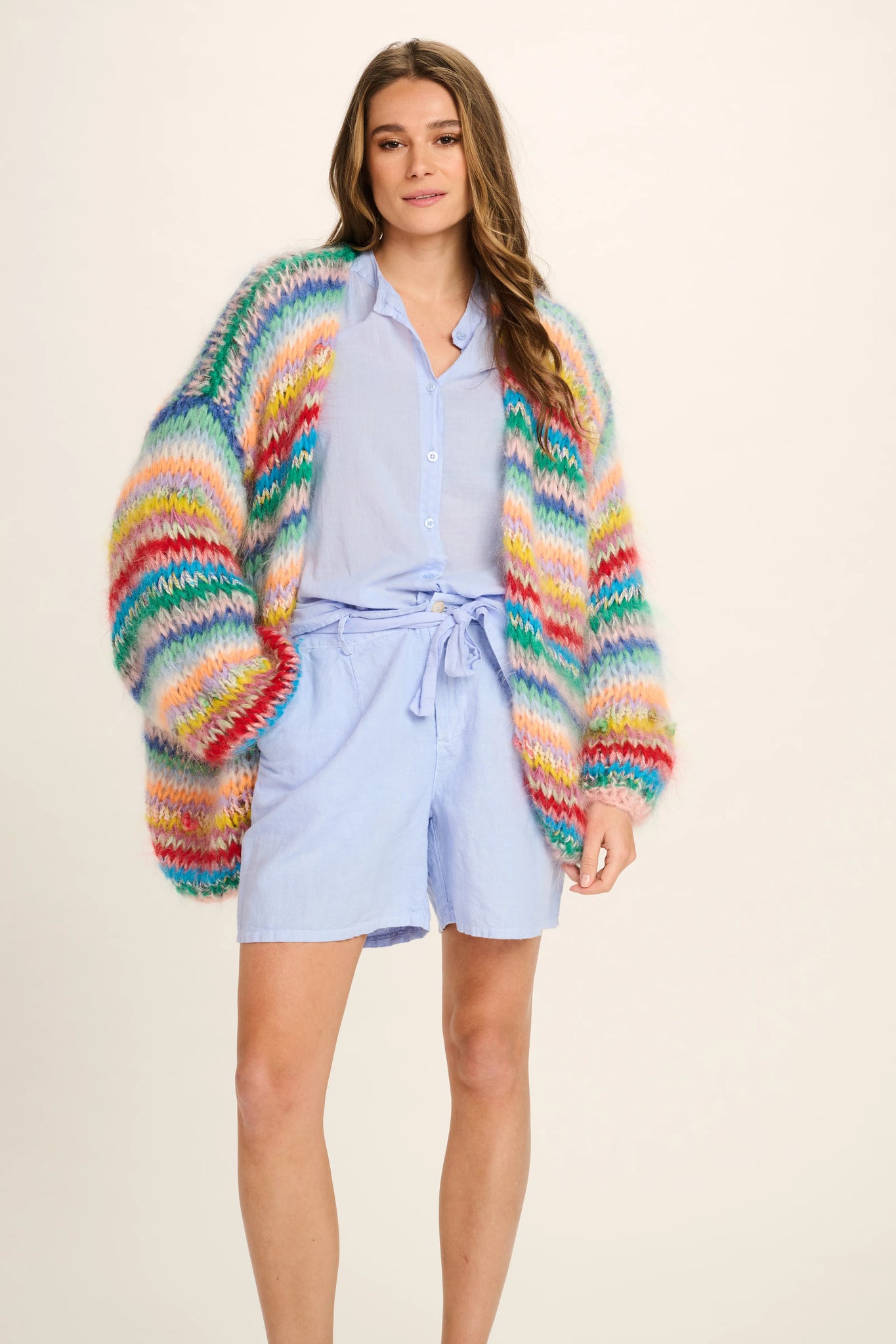 ELOISE MOHAIR CARDIGAN SHORT - MULTICOLOUR - LES TRICOTS D'O