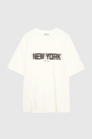 CASON TEE BLUR - IVORY - ANINE BING