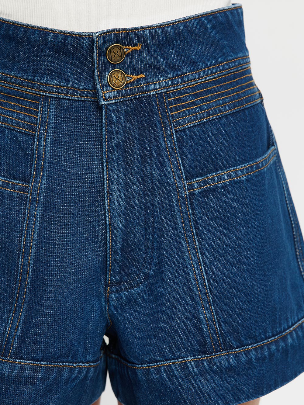 CAMERON DENIM SHORT - INDIGO BLUE - KIVARI