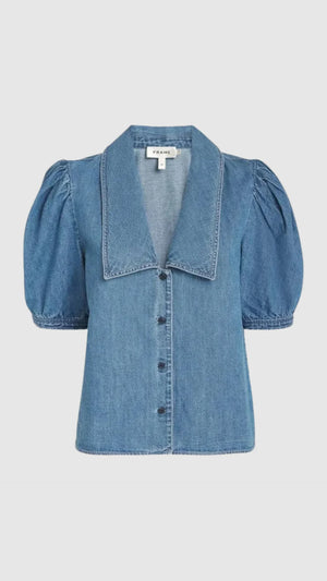 DENIM SAILOR BLOUSE - STARLET - FRAME DENIM