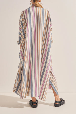 POLLUX NAXOS STRIPE MAXI CAFTAN DRESS - ILIO NEMA