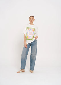 CIAO BELLA OVERSIZE TEE - WHITE - MAKU