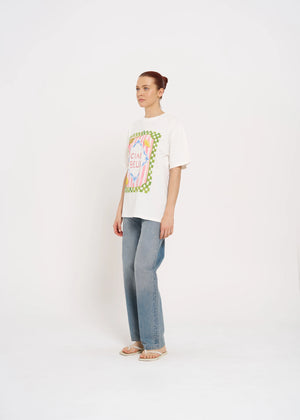CIAO BELLA OVERSIZE TEE - WHITE - MAKU