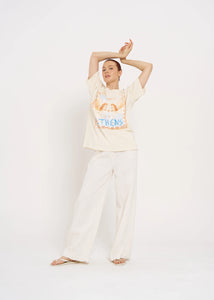 ATHENS OVERSIZE TEE - IVORY - MAKU