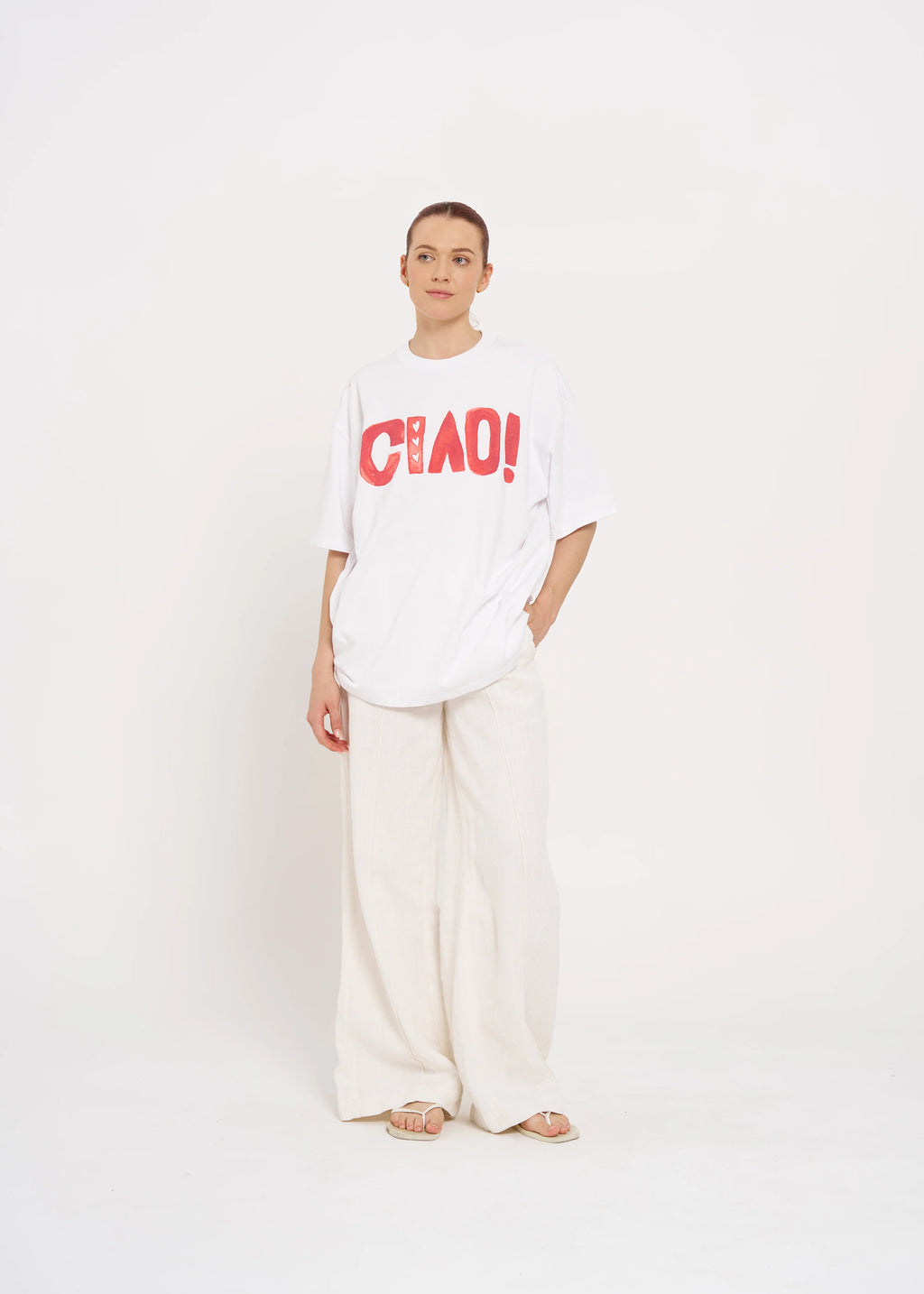 CIAO OVERSIZE TEE - WHITE - MAKU