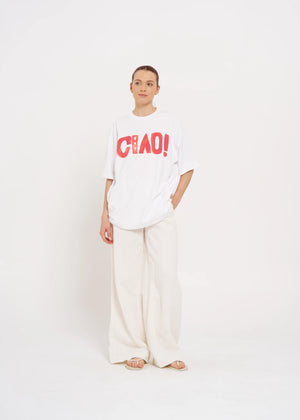 CIAO OVERSIZE TEE - WHITE - MAKU