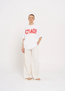 CIAO OVERSIZE TEE - WHITE - MAKU